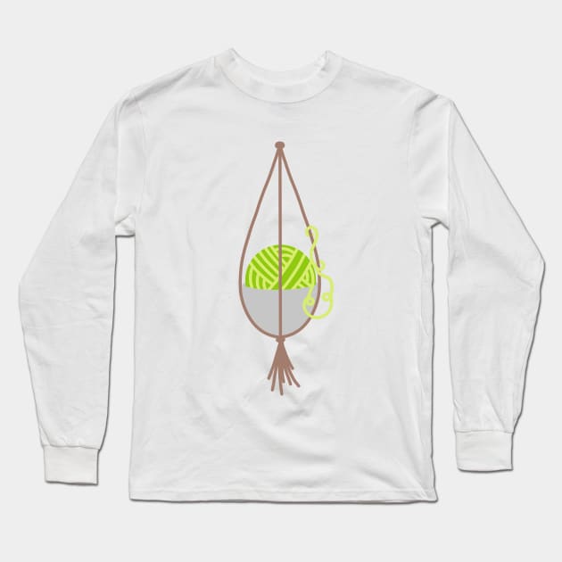Hanging yarn ball plant Long Sleeve T-Shirt by HELLOhappy